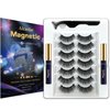 Alcastar Magnetic Eyelashes with Eyeliner Kit, Natural Magnetic Eyelash,Magnetic Lashes 7 Pairs, Magnetic Eyeliner 2 tubes, Magnetic Eyelash Kit, Waterproof, Easy to Use, Comfortable,