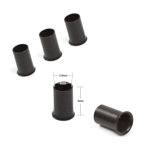 Micro Copper Tube Rings Links Beads 3.0mm Flared Euro Locks for Hair Extensions Tool 500pcs /bottle 7 Color Optional (500PCS, Dark Brown)