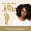 RICH Hair Care Golden Glamour Satin Touch Detangling Brush- Dry and Wet Hair Brush Detangler for All Hair Types - Keeps Hair Smooth, Anti-static, Reduces Frizz for Men, Women and Kids