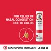 Siang Pure Aromatherapy Nasal Inhaler - Cooling Menthol, Peppermint and Eucalyptus Oil - Allergy, Congestion & Sinus Relief (6 Pack)