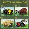 KAZI Insects Pull Back Cars,8 Pack Bug Building Toy Set for Boys Age 8 Plus,Bugs Pull-Back Vehicle Set,Insect Car Toys for Kids,Idea Gifts Party Favors,Goodie Bags Stuffers