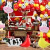 Cow Birthday Party Supplies, Cow Party Decoration Balloon Garland Arch Kit for 2nd birthday Farm Animals Theme Party with Cow Animal Foil Balloons (1)