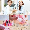 2 Set Acrylic Nail Practice Stand Magnetic Nail Tip Art Display Stand Holder Manicure Tool with Reusable Adhesive Putty Clay for Home Salon Makeup