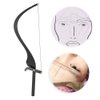 Eyebrow Line Mark Ruler, Eyebrow Marker Ruler Microblading Eyebrow Positioning Line Sponge Measure Tool Set Eyebrow Corrector for Eyebrow Drawing Line Kit for Eyebrow Mapping(Black)