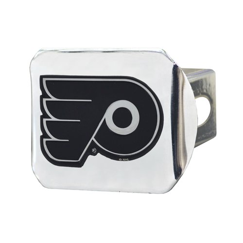 FANMATS 15149 Philadelphia Flyers Chrome Metal Hitch Cover with Chrome Metal 3D Emblem