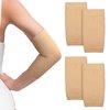 2 Pairs Full Forearm Tattoo Cover Up Compression Sleeves Band Concealer Support UV Arm Sleeves for Women Men (Nude,7.1 x 3.9 Inch)