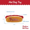 MLB Philadelphia Phillies Plush Dog Toys - Stadium Theme Snacks - Cutest Plush HOT-Dog Toy for Dogs & Cats with Inner Squeaker & Premium Embroidery of Baseball Team Name/Logo