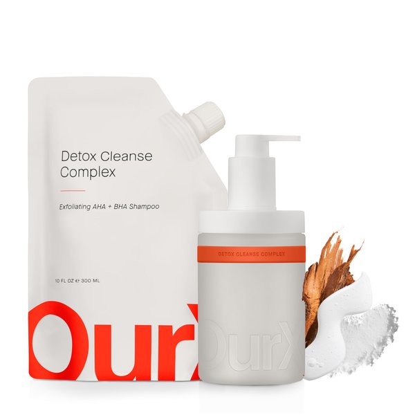 OurX Clarifying Detox Shampoo - Removes Dirt, Oil, Product & Hard Water - Scalp Build Up Remover - Glycolic Acid & Salicylic Acid Scalp Treatment - Silicone Free 4C Hair Products for Textured