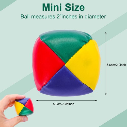 16 Pack Juggling Balls for Beginners,Mini Juggling Balls,Multicolor Beginners Juggling Balls,Durable Juggle Ball Kit,Soft Easy Juggle Balls,Easy to Grip for Boys Girls Adults