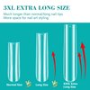 LIONVISON 3XL Clear Full Cover Nail Tips for Acrylic Nails Professional, 240PCS Extra Long Tapered Square, 12 Sizes Straight Press On Gel Nail Tips for Nail Salons Home DIY