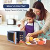 Cuterabit Kids Microwave Toy with Light and Sound, Realistic Toy Kitchen Appliances, Play Kitchen Accessories and Play Food for Toddlers 3 Year Old Up Girls Boys, Blue