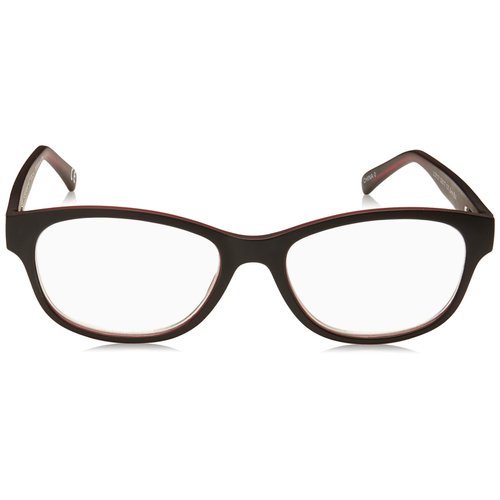 Foster Grant Women's Zera Multifocus Cat-Eye Reading Glasses, Black/Transparent, 53 mm + 2