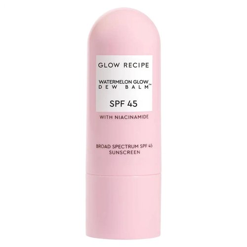 Glow Recipe Face Sunscreen Stick SPF 45 - Travel Size Roll On Korean Sunscreen with Hydrating Hyaluronic Acid & Niacinamide for a Dewy Glow - No White Cast (.58oz)
