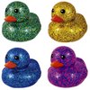 JA-RU Giant Glitter Rubber Ducks (4 Rubber Duckies Assorted) Baby Bath Toys & Pool Beach Essentials. Stress Relief Sensory Play Fidget Toy. Bulk Pinata Filler Stocking Stuffer. 4343-4s