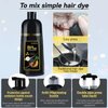 Natural Black Hair Dye Shampoo Instant & Easy 3-in-1 Hair Color Solution for Men and Women - Herbal Formula, Ammonia-free, Lasts 30 Days - 16.90 oz