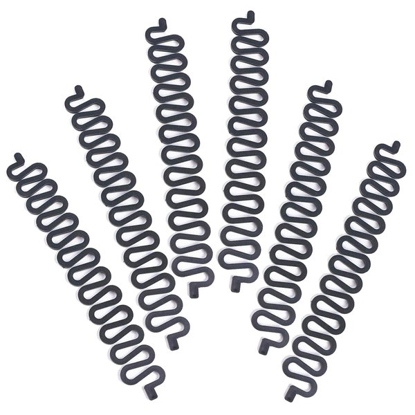 6 PCS Black 7.5inch DIY Fishbone Braid Tool with Clips - French Centipede Plastic Stick Magic Twist Bun Maker Hair Accessories for Girl Lady Women