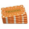 MRC 5 Pcs Denominated Rectangular Poker Chips Plaques $10000 Orange