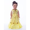 Little Adventures Yellow Beauty Princess Doll Dress - Doll Not Included - Machine Washable Child Pretend Play and Party Doll Clothes with No Glitter