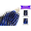Zabolight Premium Vent Boar Bristle Hair Brush Vented Detangling Oversize Hair Brush for Thick Long Curly Hair, Curved Fast Blow Drying Brush for Women & Men (Blue)