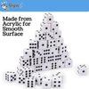Regal Games Dice Set 6 Sided - Playing White 16mm Set of Dice - Square Dice for Classroom or Family Game Night - 100 Dice