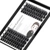 Bodermincer 84 Clusters D Curl Wide Cluster False Eyelash Volume Lashes Natural Eyelashes Set DIY Eyelash Extension 3D Effect Glue Bonded Band Individual Lash Home Eyelash Extension (12MM)
