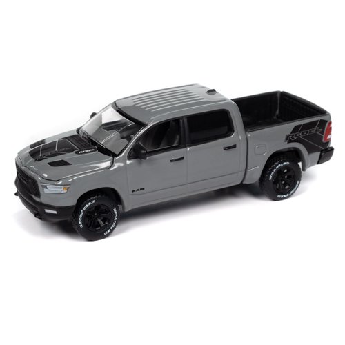 2023 1500 Rebel Havoc Edition Pickup Truck Ceramic Gray Muscle Trucks Series 1/64 Diecast Model Car by Auto World 64462-AWSP164B
