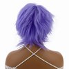 Aimole Short Straight Layered Synthetic Wigs Women Hair Daily Cosplay Party Costume Wig Heat Resistant Fiber (Light Purple)