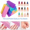 12 Pcs Nail Buffer Block for Acrylic and Natural Nails, 4 Sided Sanding Buffers for Gel Nails Fingernail Shine Buffing Filer Set, Professional Manicure Polisher Buffer Bulk Medium Grit Mix Color