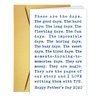 Qamza Funny Happy Father's Day Card for Husband Boyfriend Fiance Partner Spouse, Humorous Fathers Day Card from Wife Girlfriend Fiancee, Ideal Father's Day Gift for Him