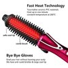 Mini Collaspe Hair Curler, Tangle-Free Curling Iron Brush and Volumizer, 1 inch Dual Voltage Travel-Friendly Tourmaline Ceramic Ionic Brush Styling Wand（Don't Blow Air