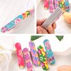 100 Pieces Mini Nail Files Double Sided Emery Boards Nail File and Buffers Nail Tools for Women Girls, 5 Colors