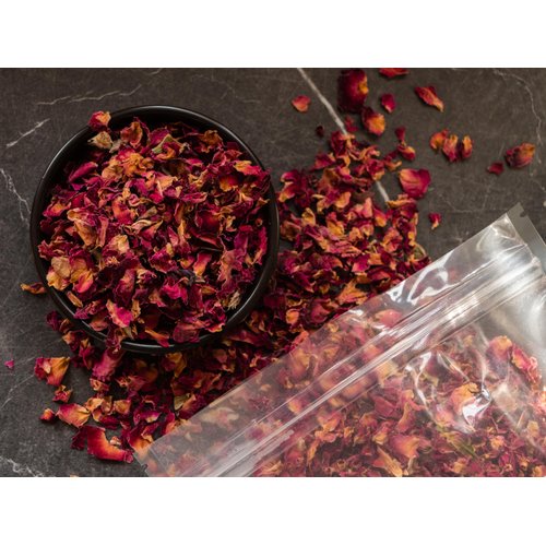 Dried Rose Petals | Edible, Food Grade Red Petals for Cooking and Tea | Suitable for Soap Making, Infused Oils, Lipgloss, Bath Bombs, Bath, Wedding Confetti | 4 oz by Better Shea Butter