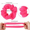 24 Pcs Neon Scrunchies for Hair 80s Neon Hair Accessories for Women Scrunchy Tie Elastic Hair Tie Bands Solid Color Ponytail Scrunchy