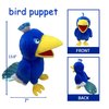 okegztoa Puppets Peacock Hand Puppet,13.8" Animal Puppet Peacock Puppets Bird Stuffed Animal Hand Puppets for Kids with Movable Mouth,Puppet Plush Multi-Color Toy Bird Puppet Role Play Teaching(Blue)