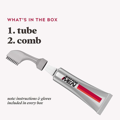 Just for Men Light Medium Brown Easy No Mix Men's Hair Color Shade A-30 with Comb-In Applicator