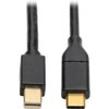 Tripp Lite USB C to Mini DisplayPort 4K Adapter Cable Thunderbolt 3 Compatible, M/M, USB Type C to mDP, USB-C, USB Type-C