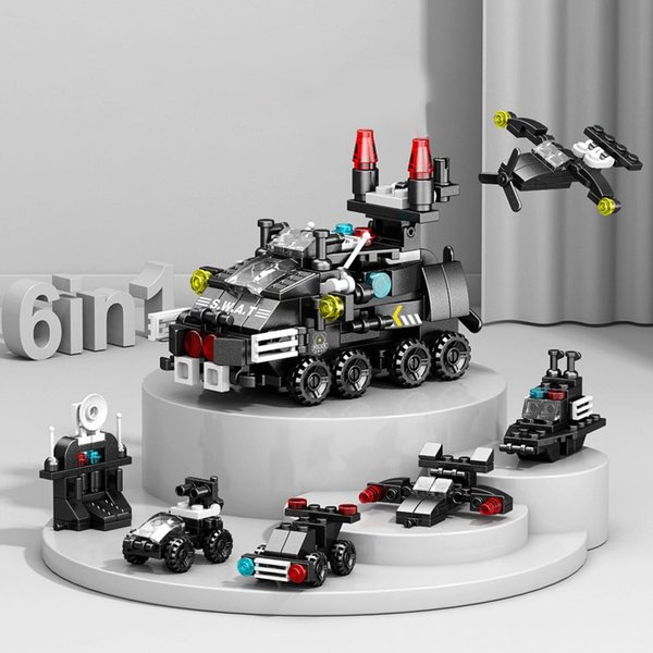 COLAYERIST SWAT Armored Vehicle Building Set, 117 PCS Mini Military Building Blocks, Military Sets for Boys and Girls Age 6 and Up