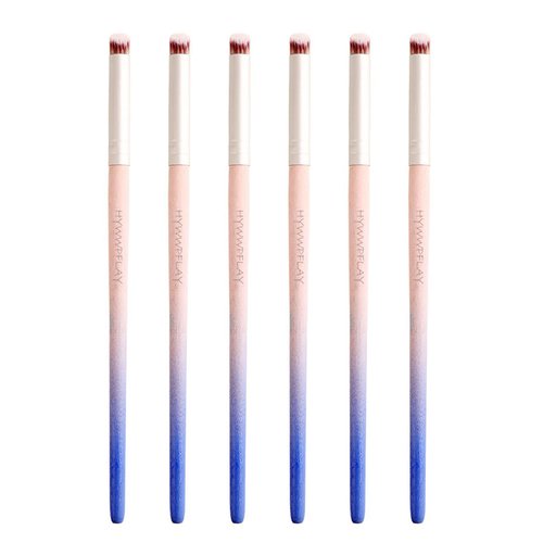 HYWWPFLAY 6pieces Ombre Nail Brush Wood Nail Pen Ombre Brush for Gel Nails Nail Gradient Brush Nail Design Brushes Nail Painting Kit Nail Art Tools Acrylic Nail Accessories