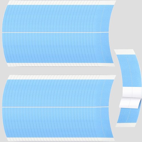 BEAUTY PLUS Waterproof Double Sided Lace Front Wig Tape Strong Adhesive Tape for Toupee and Hairpiece 36 Pieces/Bag (4 Part Blue Tape