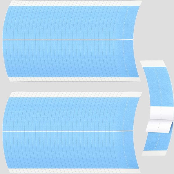 BEAUTY PLUS Waterproof Double Sided Lace Front Wig Tape Strong Adhesive Tape for Toupee and Hairpiece 36 Pieces/Bag (4 Part Blue Tape