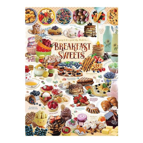 Cobble Hill 1000 Piece Puzzle - Breakfast Sweets - Sample Poster Included