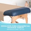 Premium Microfiber Massage Table Flat Sheet by NRG - Natural - Resists Pilling & Wrinkles - 100% Double Brushed Polyester - 120 GSM - Oversized for Comfort - Sheet Measures 77" x 36" x 7"