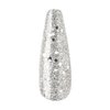 KISS Classy Press On Nails, Nail glue included, 'Sophisticated', Silver, Extra-Long Size, Coffin Shape, Includes 30 Nails, 2g glue, 1 Manicure Stick, 1 Mini File