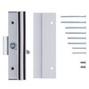 Wright Products - Surface Mounted Sliding Glass Patio Door Handle and Clamp Latch Set, Aluminum Grey - Internal Replacement Sliding Door Lock
