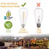 10 Pack LED Edison Light Bulbs, 0.6 Watt Shatterproof Dimmable Replacement Bulbs ST40 Clear Plastic Light Bulbs for Outdoor Patio String Lights, E17/C9 Intermediate Screw Base Bulb, Warm White