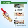 Litorange 1 Pack Lead-Free Brass Mini Ball Valve Shut Off Switch, 1/4 inch Compression by 1/4 Compression Fitting