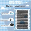 KevKev Lash Clusters 168 Pcs Cluster Lashes DIY Lash Extensions Mixed Styles Individual Lashes Eyelash Clusters Thin Band & Soft False Lashes Wispy Natural Lash Extension Clusters (Cirrus, D-8-18mix)