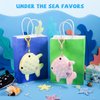 Niceup 12PCS Cute Whale Shark Goodie Bag Favors Small Stuffed Animal Coin Purse Keychain Plush Kids Pouch Bag with Zippe for Summer Ocean Under the Sea Party Favors Toddler Classroom Gifts