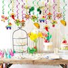 Summer Beach Hanging Swirls, 28Pack Mexican Fiesta Hanging Swirl Decorations, Cinco De Mayo Party Supplies, Taco Twosday Birthday Theme, Taco Party Ceiling Decorations