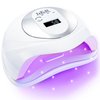 108W UV Nail Lamp, LKE Travel UV Light for Gel Nails for Nail Lamp with 36pcs Lamp Beads and 4 Timers Quick Portable Drying UV LED Nail Lamp Professional Nail Art Tool for Home Salon (White)
